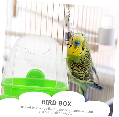 Miniatura 5 de Balacoo Caja de comida para pájaros, cuenco de alimentación de pájaros, jaula para mascotas, dispensador de pájaros, jaula para pájaros, comedero