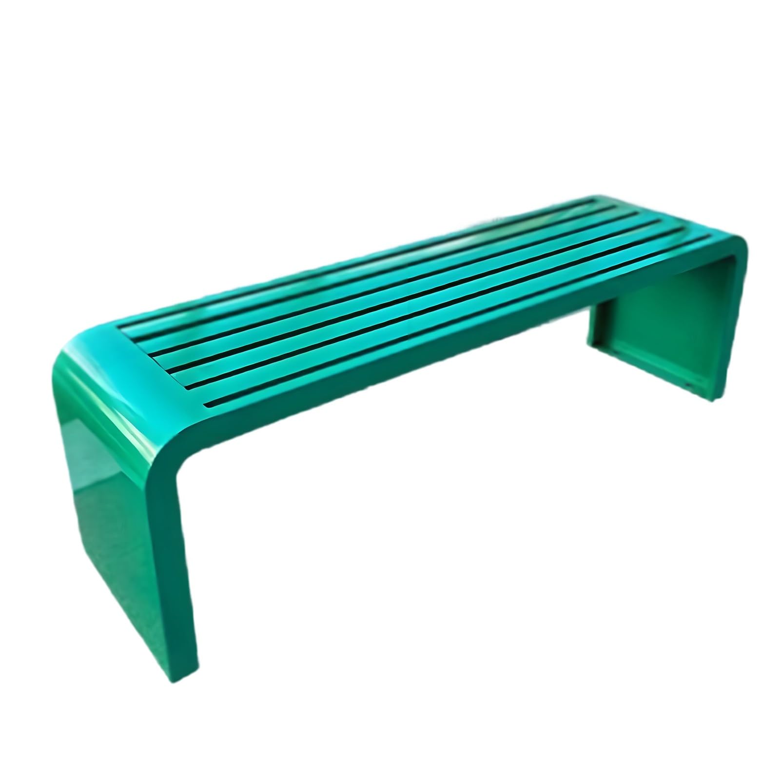 Banc de jardin en métal vert de 120 cm prêt à l'emploi pour terrasse