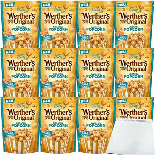 usy Bundle für Werthers Original Popcorn Salted Caramel VPE (12X140g Beutel) + usy Block
