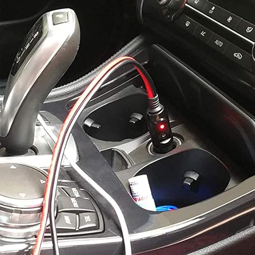 Miniatura 7 de HUIQIAODS 12 V repuesto encendedor de cigarrillos divisor macho enchufe con cables y luz LED y cable de extensión con protección de fusible 15A 20A