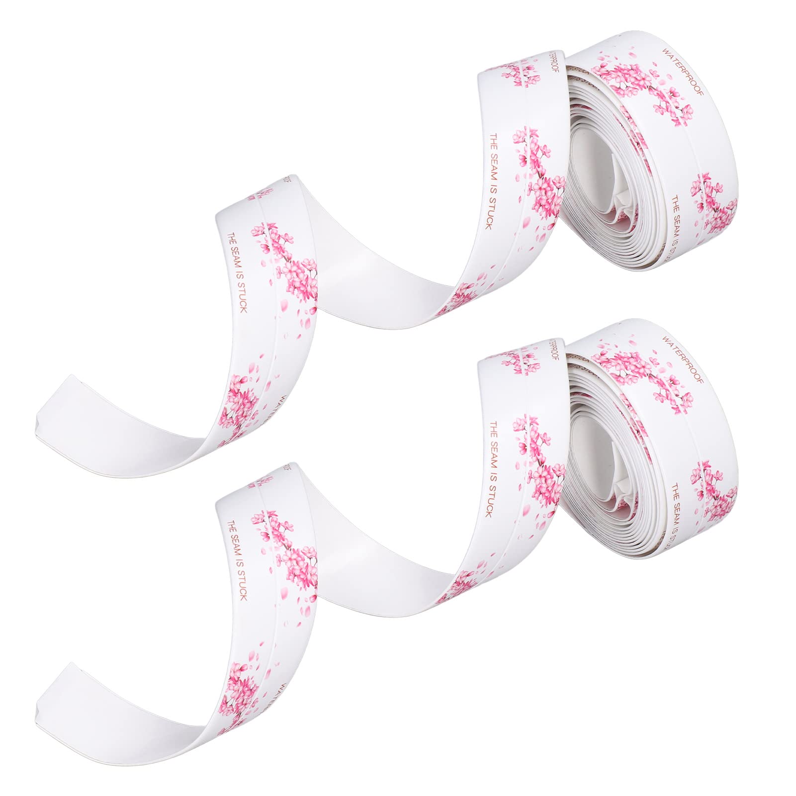 Self Adhesive Caulking Strip, 2Pcs Tape with Beautiful Patterns for Kitchen for Bathroom
