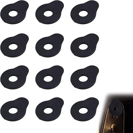 12pcs Guitar Strap Locks, Flexible PVC Anti-Slip & Noise-Free Guitar Strap Blocks Lightweight Straps Buttons for Music Enthusiasts, Quick Tool-Free Installation