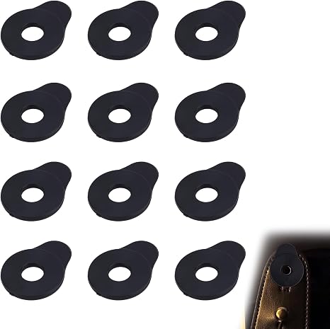 12pcs Guitar Strap Locks, Flexible PVC Anti-Slip & Noise-Free Guitar Strap Blocks Lightweight Straps Buttons for Music Enthusiasts, Quick Tool-Free Installation
