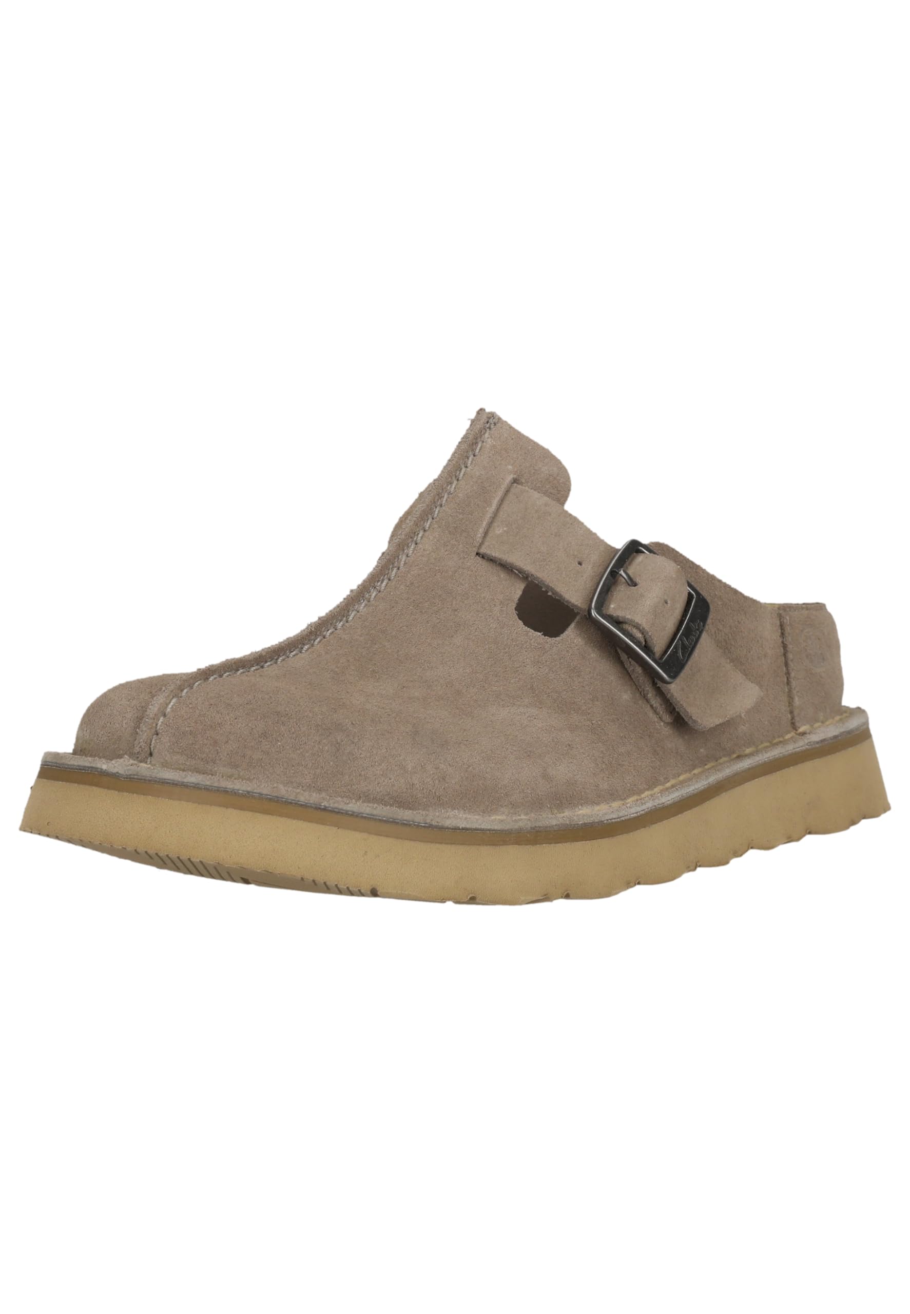 Clarks Solsbury Mule Mens Grey Suede, 10.5