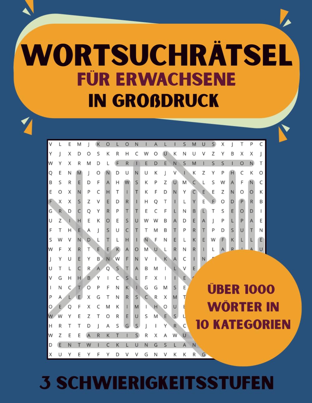 Wortsuchrätsel für Erwachsene in Großdruck