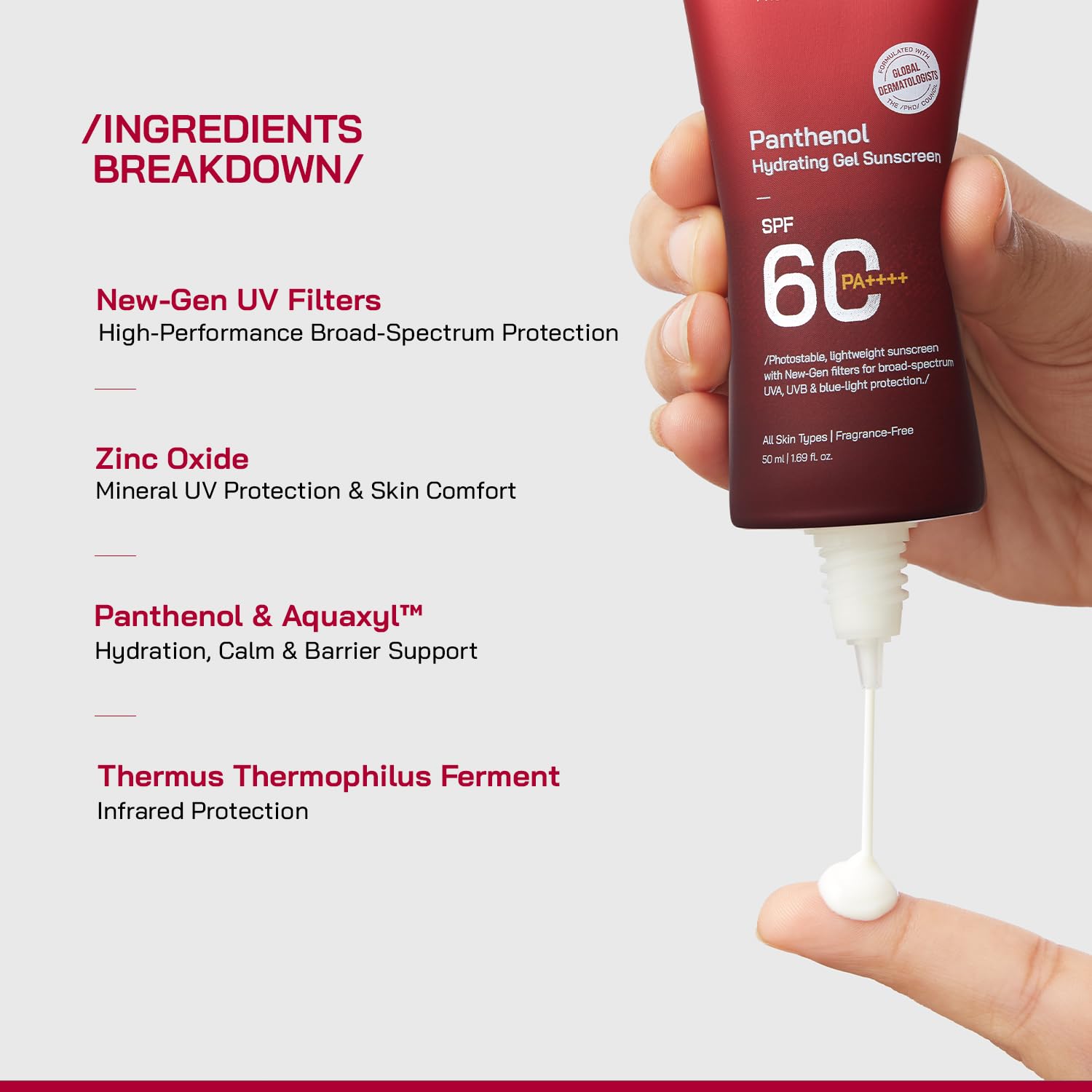 /PHD/Panthenol Hydrating Gel Sunscreen SPF 60 PA++++ 50ml