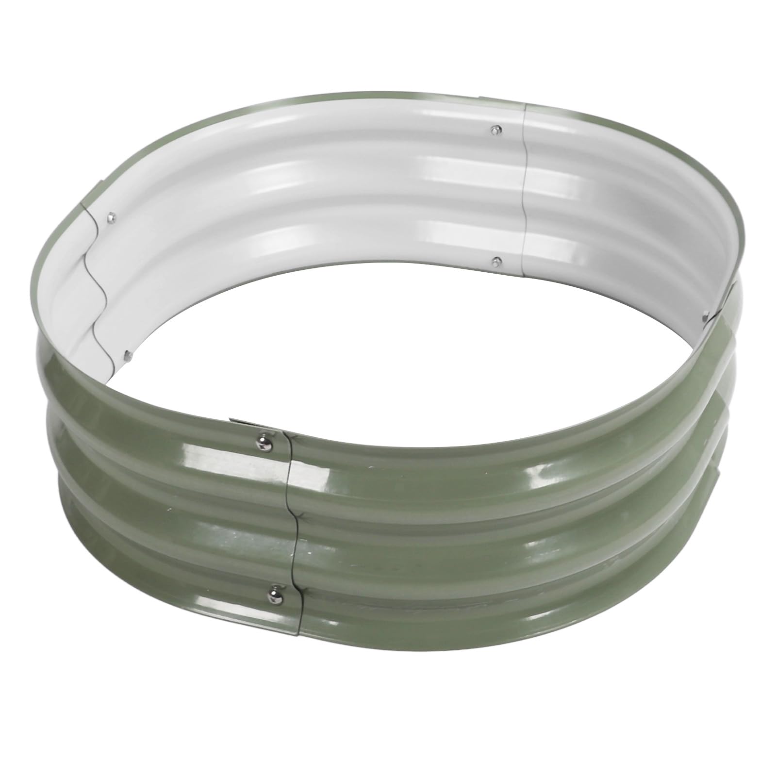 Raised Garden Bed, Corrugated Metal Raised Garden Beds Galvanized Planter Garden Boxes Oval Large Metal Planter Box Planters For Outdoor Plants For Gardening Vegetables, Fruits