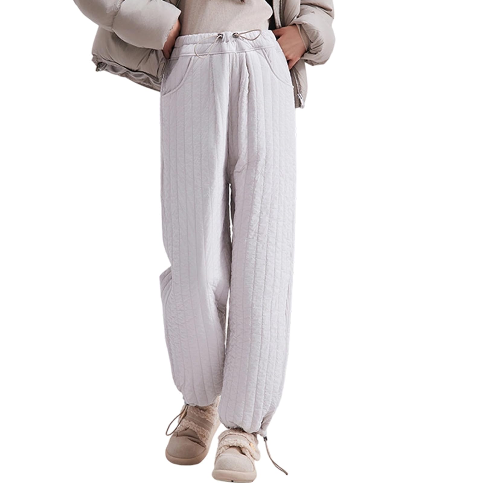 Pantalon de grossesse en nylon respirant avec haute élasticité et isolation pour les activités par temps froid et mode de maternité confortable