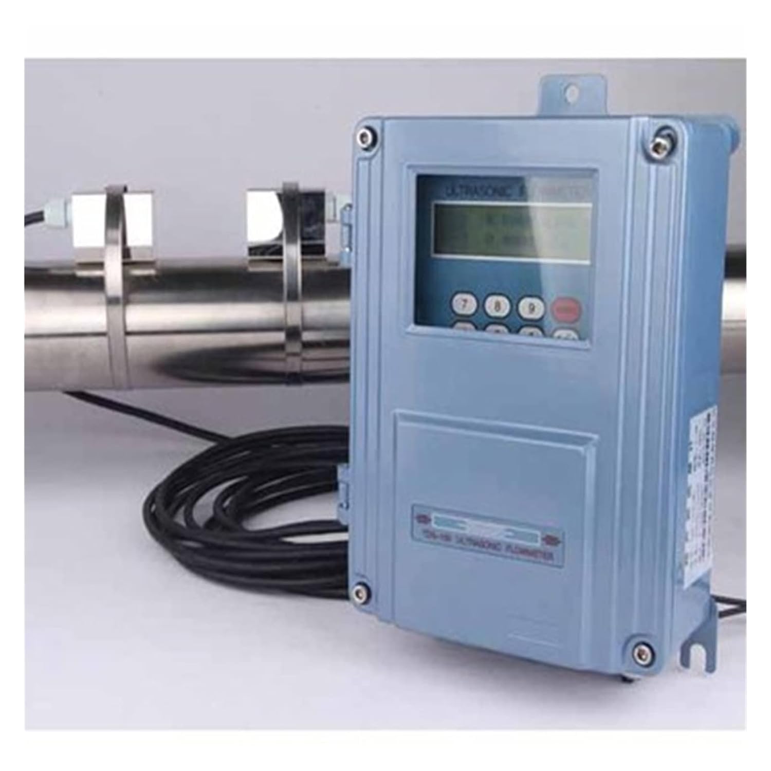 Caudalímetro con pantalla LCD digital TDS-100F, caudalímetro ultrasónico fijo independiente, caudalímetro M2 (DN50-700 mm) for agua, diésel, gasolina y otros líquidos (TDS-100F con M2)