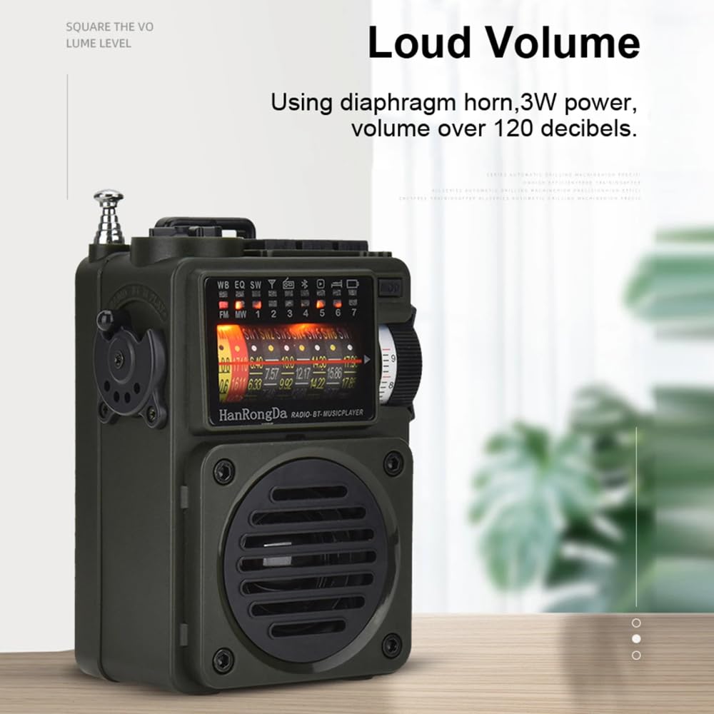 DollaTek HRD-700 Mini radio tascabile retrò Radio Bluetooth DAB/DAB+ AM FM a 10 bande Radio digitale retrò ricaricabile