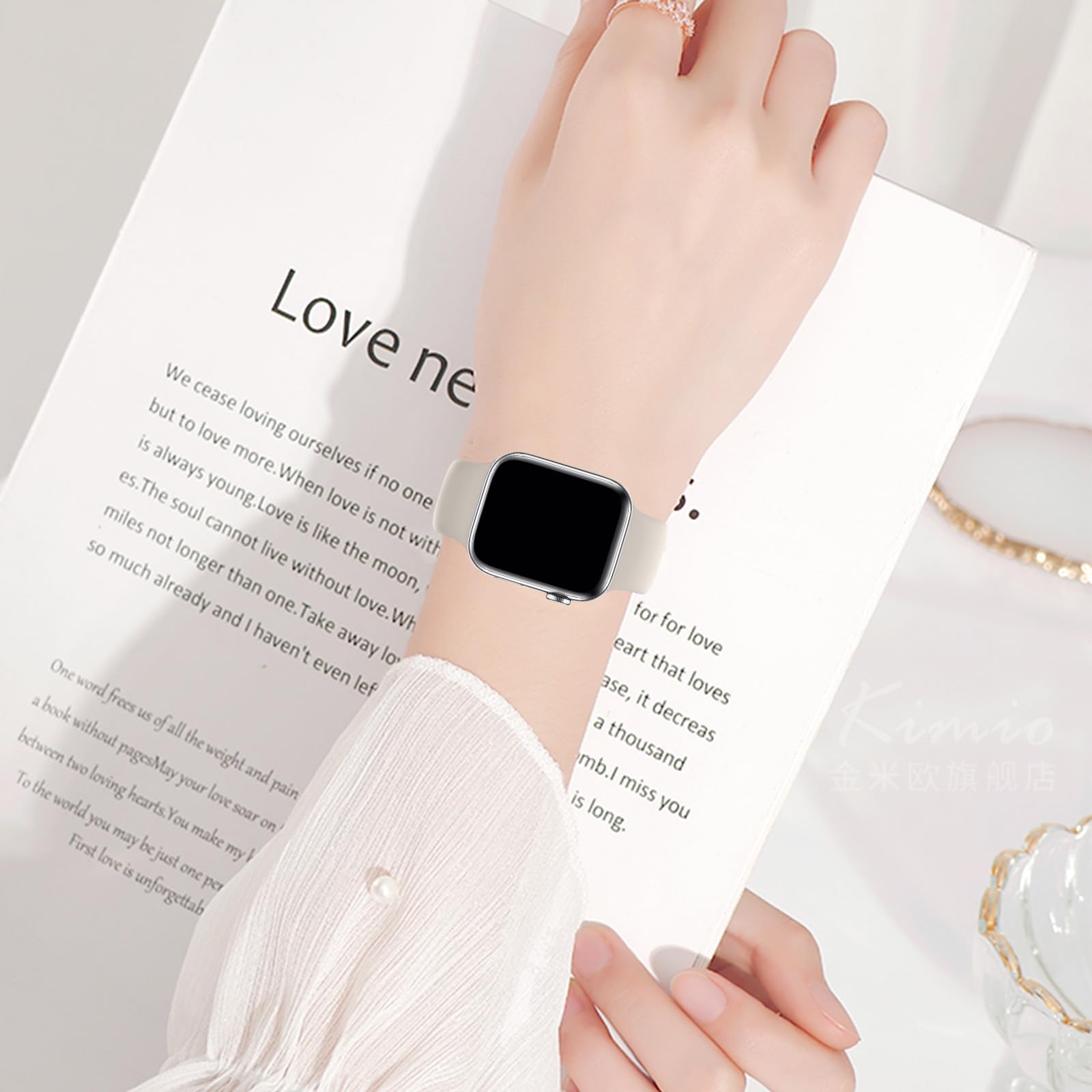 Sport Strap Compatible with Apple Watch Straps 46mm 40mm 38mm 41mm 42mm 44mm 45mm, Silicone Strap Replacement for iWatch Bands Series 11 10 9 8 7 6 5 4 SE 3 2 1 Women Men — view 5