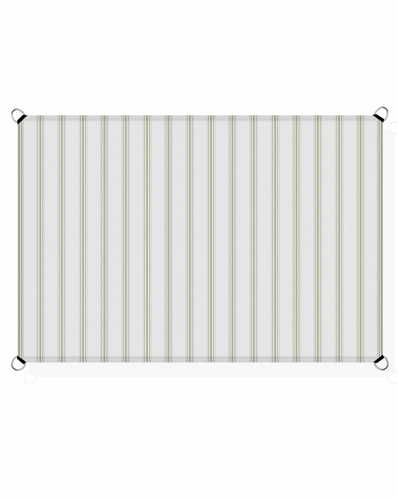 Sun Shades Outdoor Patio Covers for Shade & Rain, Modern Simple Sun Sail Shades Waterproof, Sage Green Stripe Sun Shade Sail UV Protective for Backyard/Garden/Deck/Pool 8x10 ft