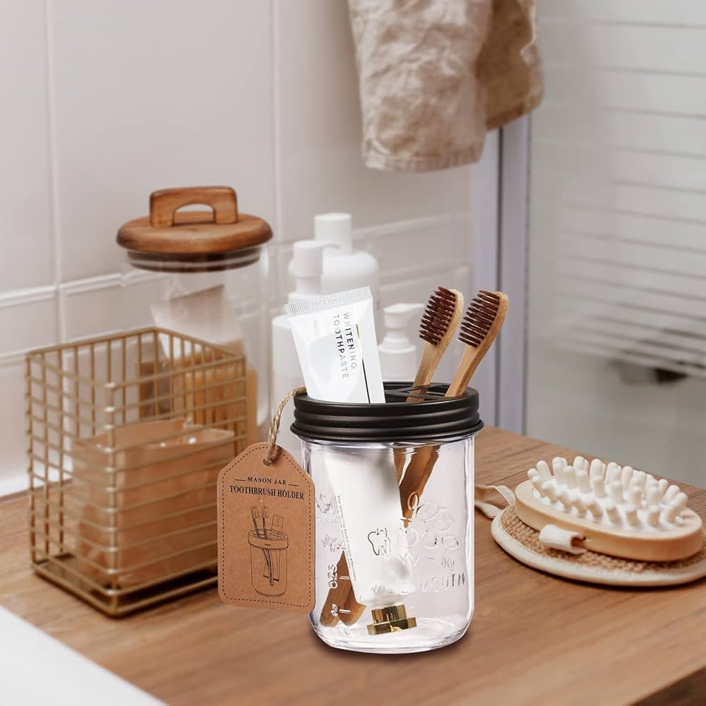 ☆マトソン☆歯ブラシスタンド☆未使用タグ付 歯間ブラシ用ポケット付き ハブラシスタンド／ブラウン＜LIXIL