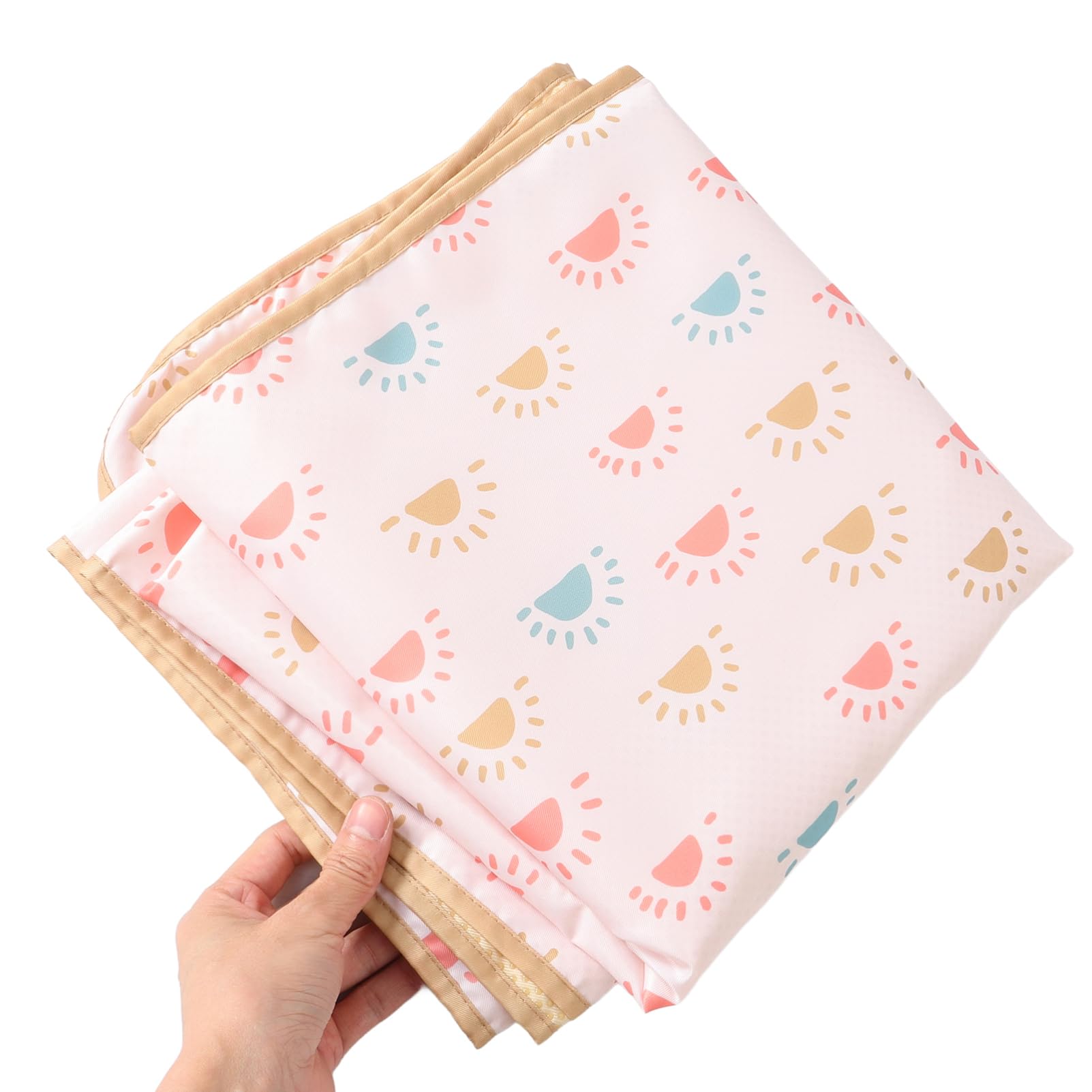 Tapis de Sol pour Chaise Haute Pliable Antidérapant en Polyester pour Bébé