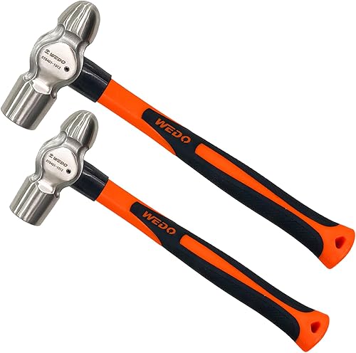 Miniatura 16 de WEDO Juego de martillo de bola de 4 piezas, 0.5 libras+0.8 libras+1 libra+1.5 libras (8.11 oz+11.99 oz+15.87 oz+23.99 oz), juego de martillo de bola