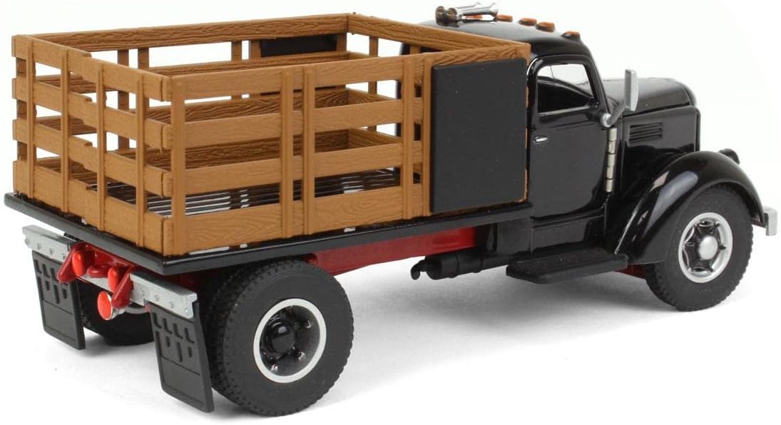 Spec Cast 1/50 Black International KB 8 Truck with Stake Bed 39512