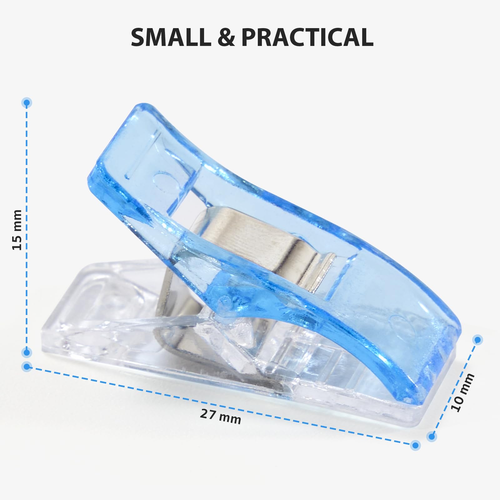 Clip da Cucito 100 Pezzi, Mollette da Cucito Fai Da Te, Clip per Quilting Multiuso Acciaio e Plastica