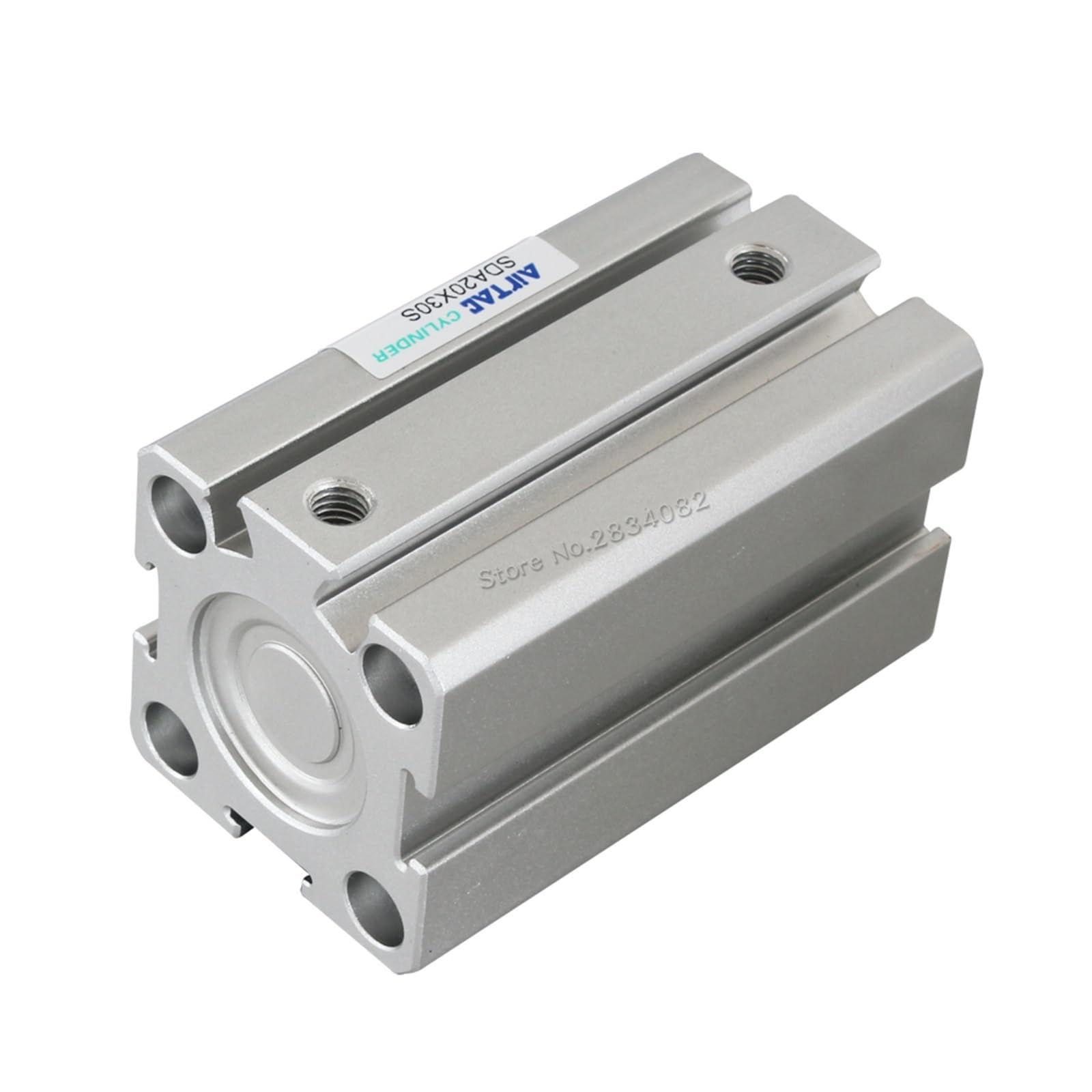 BIVOO SDA Bore 20mm Stroke 30mm Aleación de Aluminio Cilindro neumático Compacto Cilindro de Aire SDA20X30S