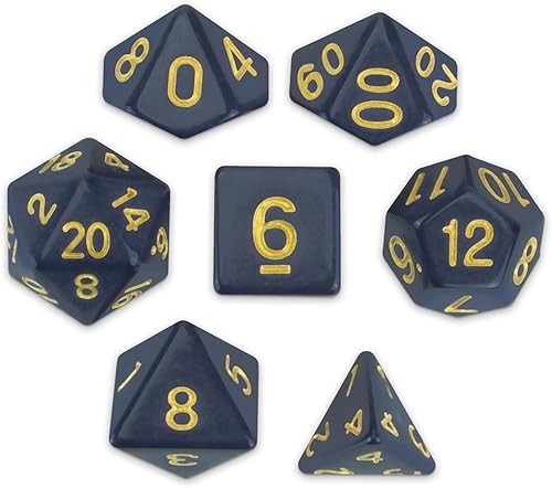 Wiz Dice Serie III Juego de dados poliédricos para juegos de aventura RPG de mesa con una caja de dados Juego de dados DND, adecuado para Dungeons