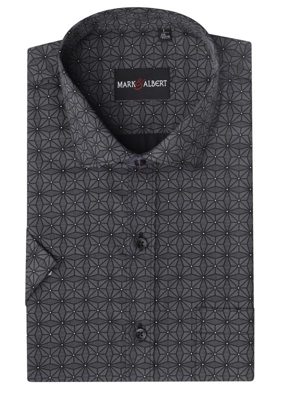 Image of MARK & ALBERT Mens Half Sleeves Printed Shirt