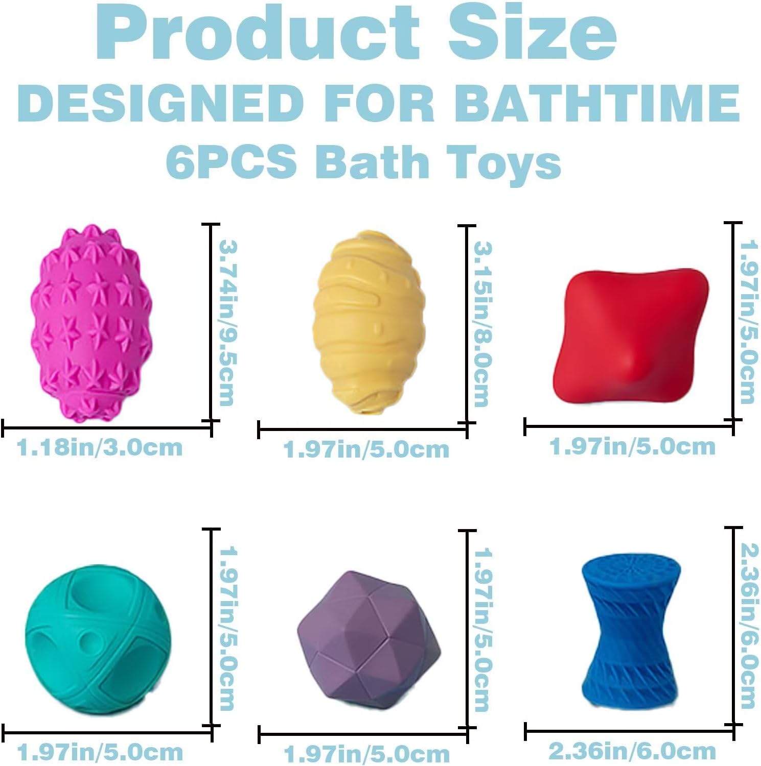 Make Bath Time Magical with Safe & Fun Baby Bath Toys - Perfect for Babies 18 Months.(6Shape1)(Have Hole) image 2 of 7 B0F5Q5ZZGB