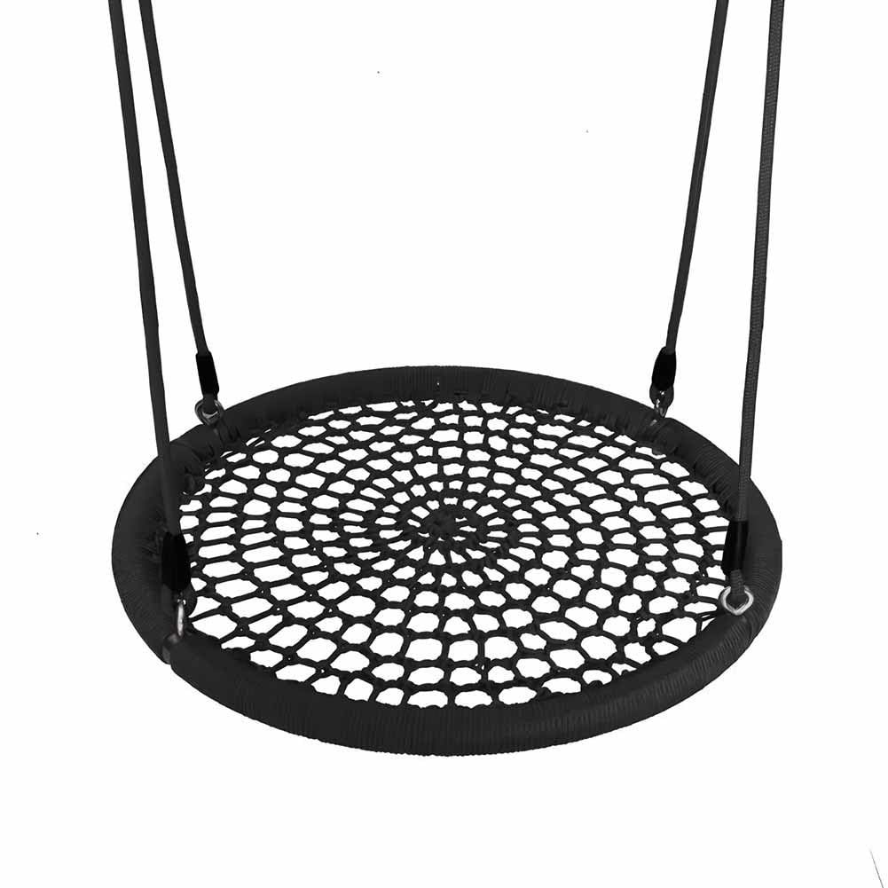 Columpio resistente para niños al aire libre, cuerda ajustable para parque infantil y jardín (negro, 80 cm), juego de columpio seguro y divertido para niños y niños pequeños