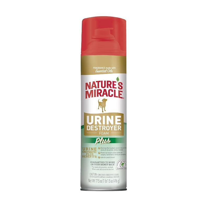 Removedor de Manchas e Odores de Urina para Cães com Espuma Enzimática Nature's Miracle 525 mL