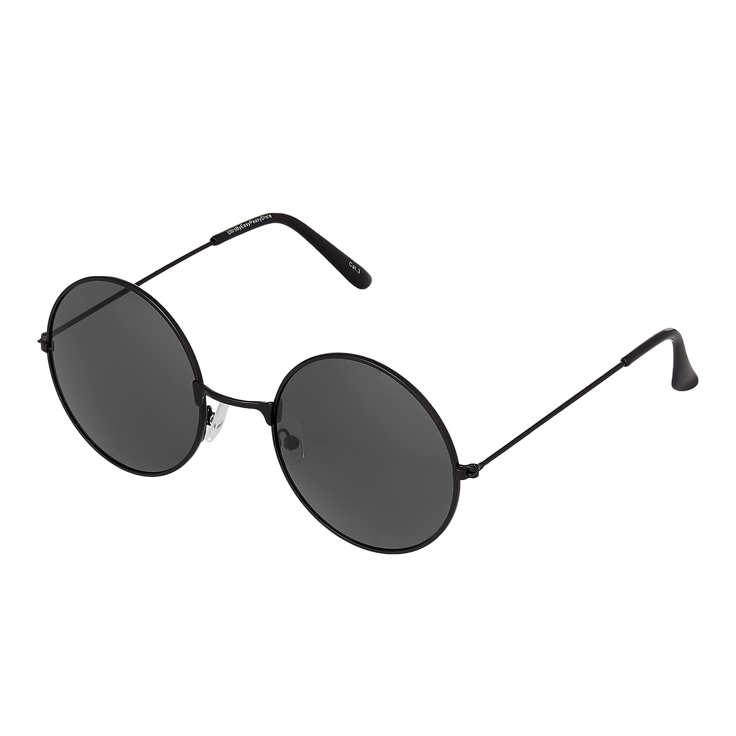 Black Lens John Lennon Style Round Sunglasses Retro Adults Mens Womens Glasses