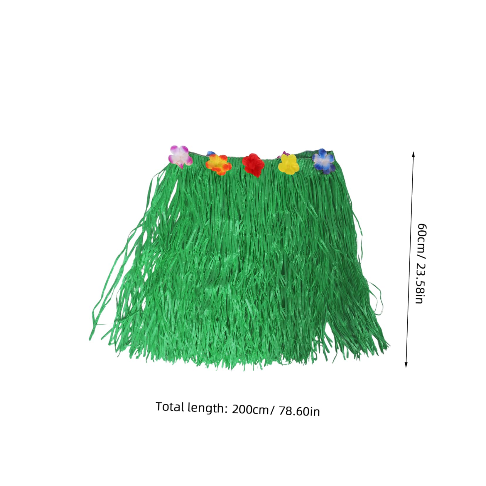 OSOLADY Hawaiian Grass Table Skirt Luau Table Decorations Tropical Party Decorations