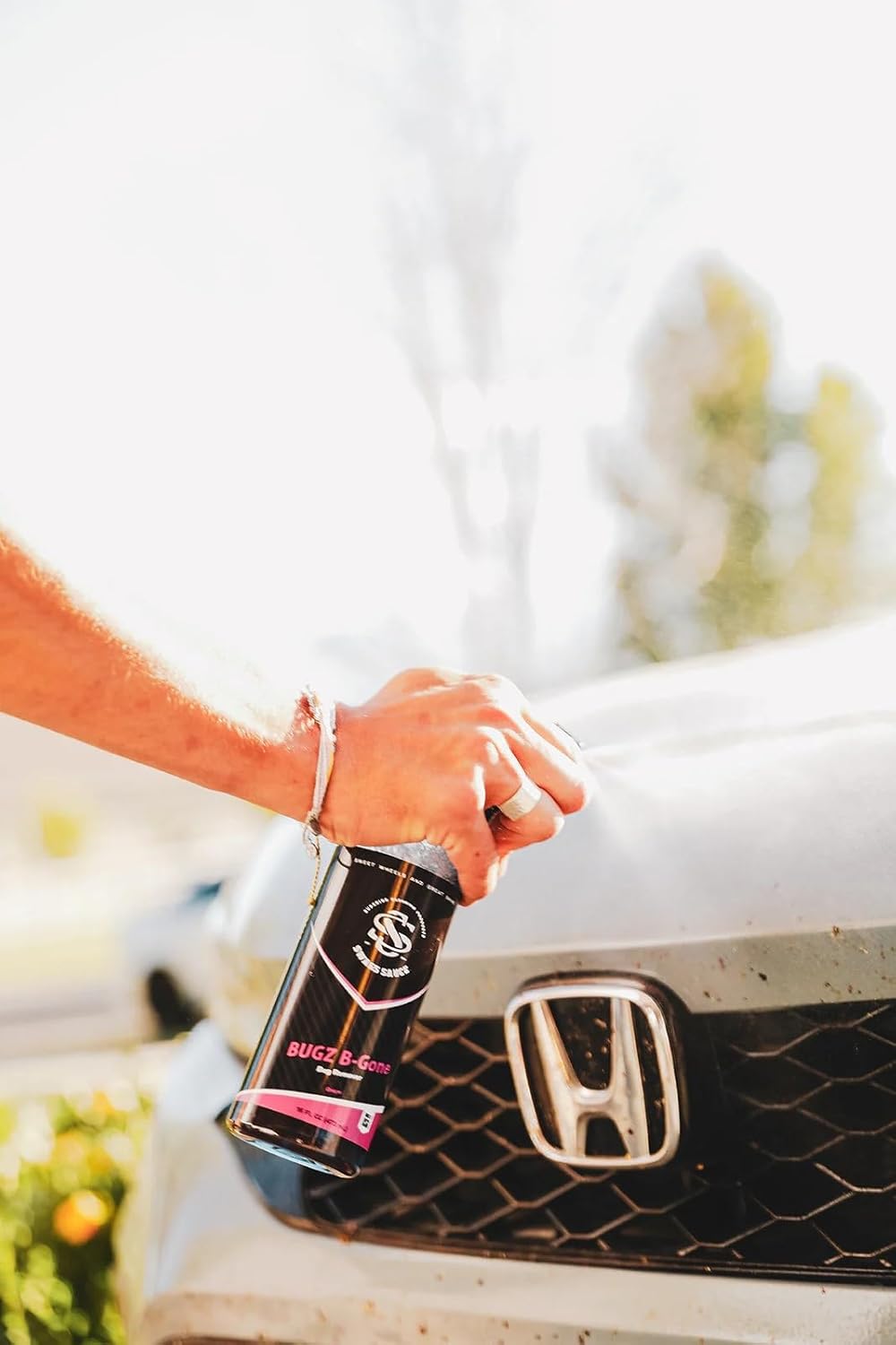 Bugz B-Gone | Grape Scent | Bug Remover 16oz bottle by Swags Sauce - Designed to break down bug residues on contact, making it easier to wash away with minimal scrubbing. (Pack of 2)