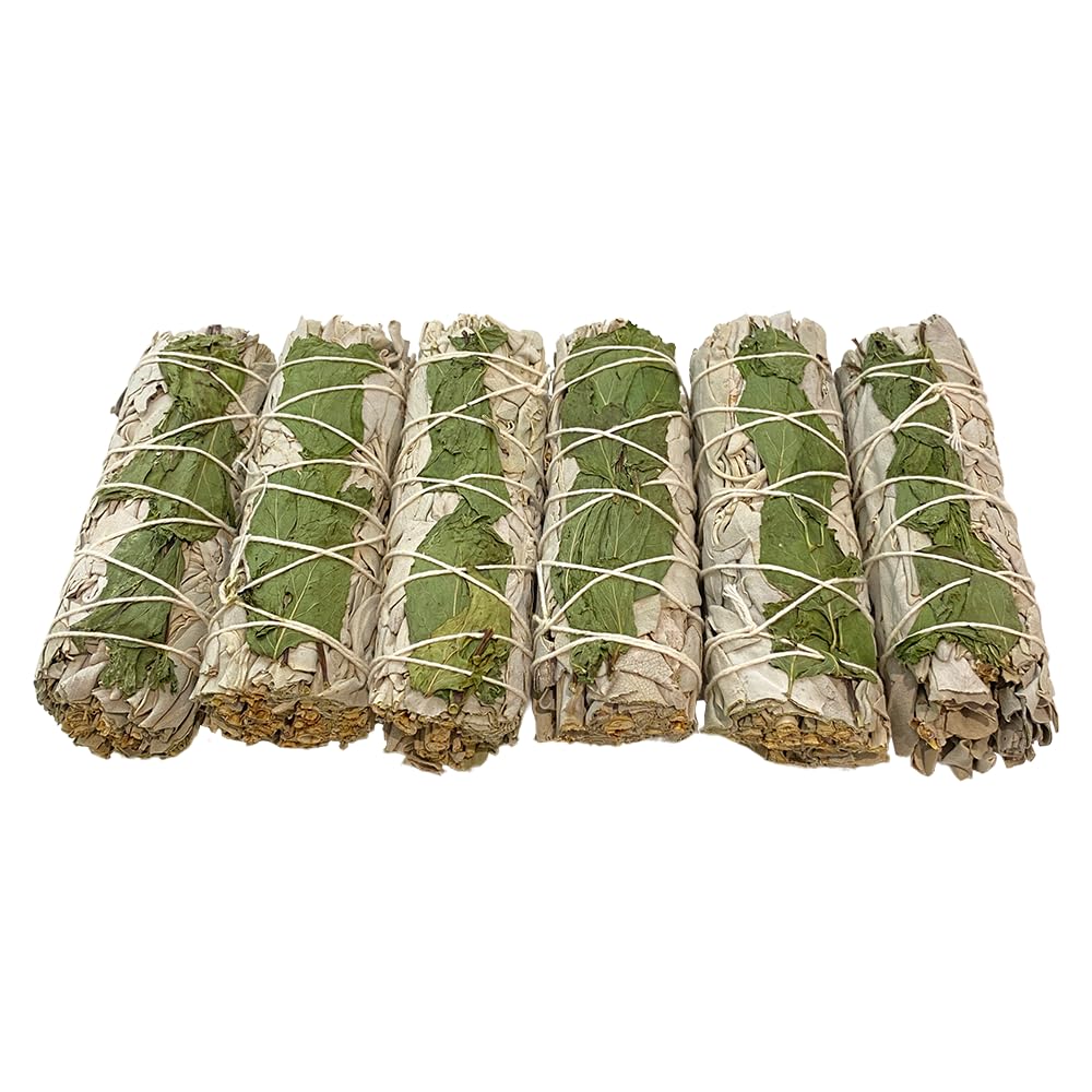 VIE Wholesale Smudge Sticks, White Sage and Basil 4", Pack of 10