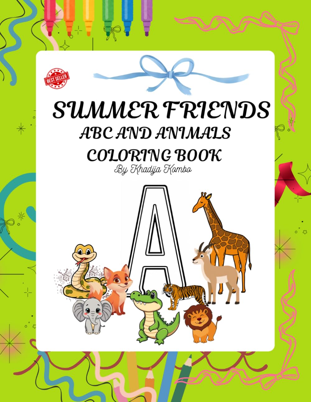 Summer friends: ABC and animals coloring book