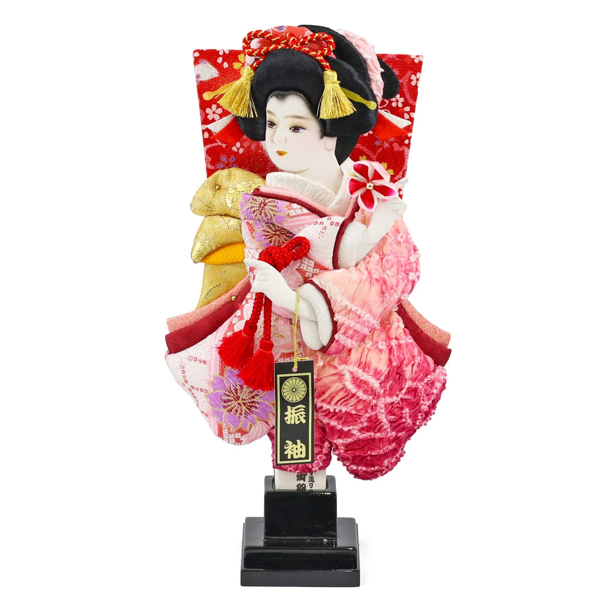 羽子板、羽子板たて Amazon | 羽子板 羽子板 飾り台セット 【HGBK-01M-04】 8号