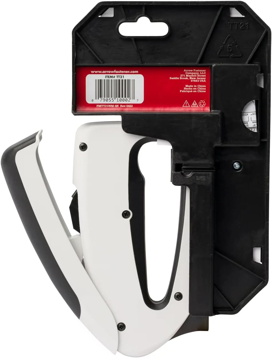 Arrow TT21 TruTac Forward Act Staple Gun, Manual Push Stapler for