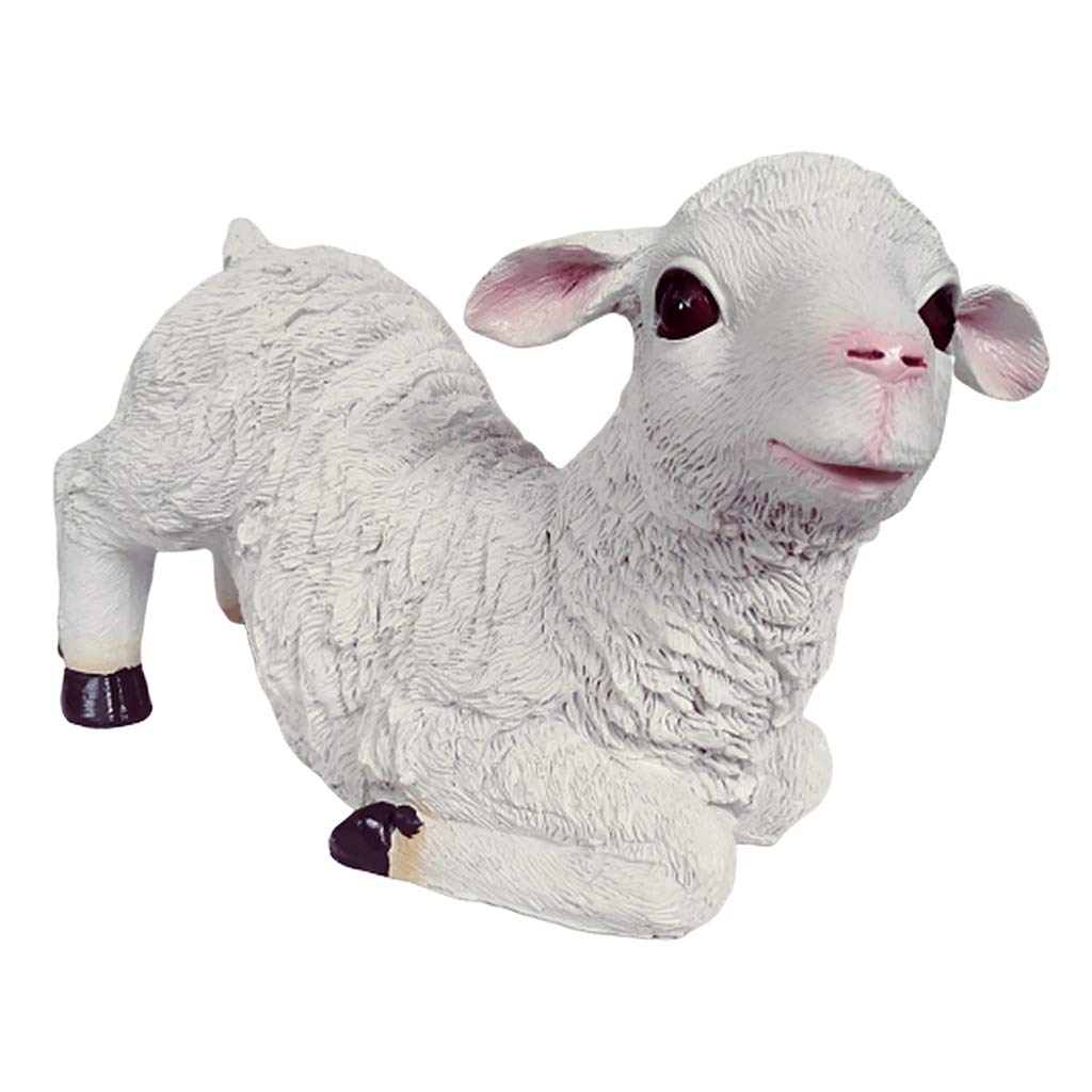 Mouton sculpture en résine, statue d'animaux pour extérieur