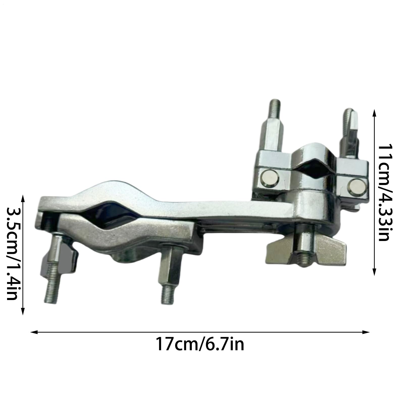 Drum Clamp, Stand Holder, 6.69x4.33x1.38 inches Adjustable Cowbells Compact Percussion Mount Hardware, Stable Easy-Mount Kit Accessory, Clamp for Men, Women, Musicians
