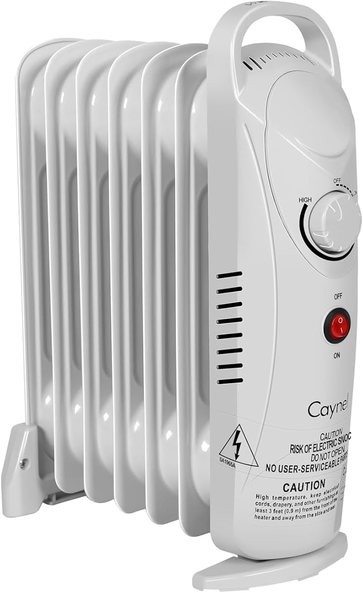 Caynel Oil-Filled Radiator Space Heater, White