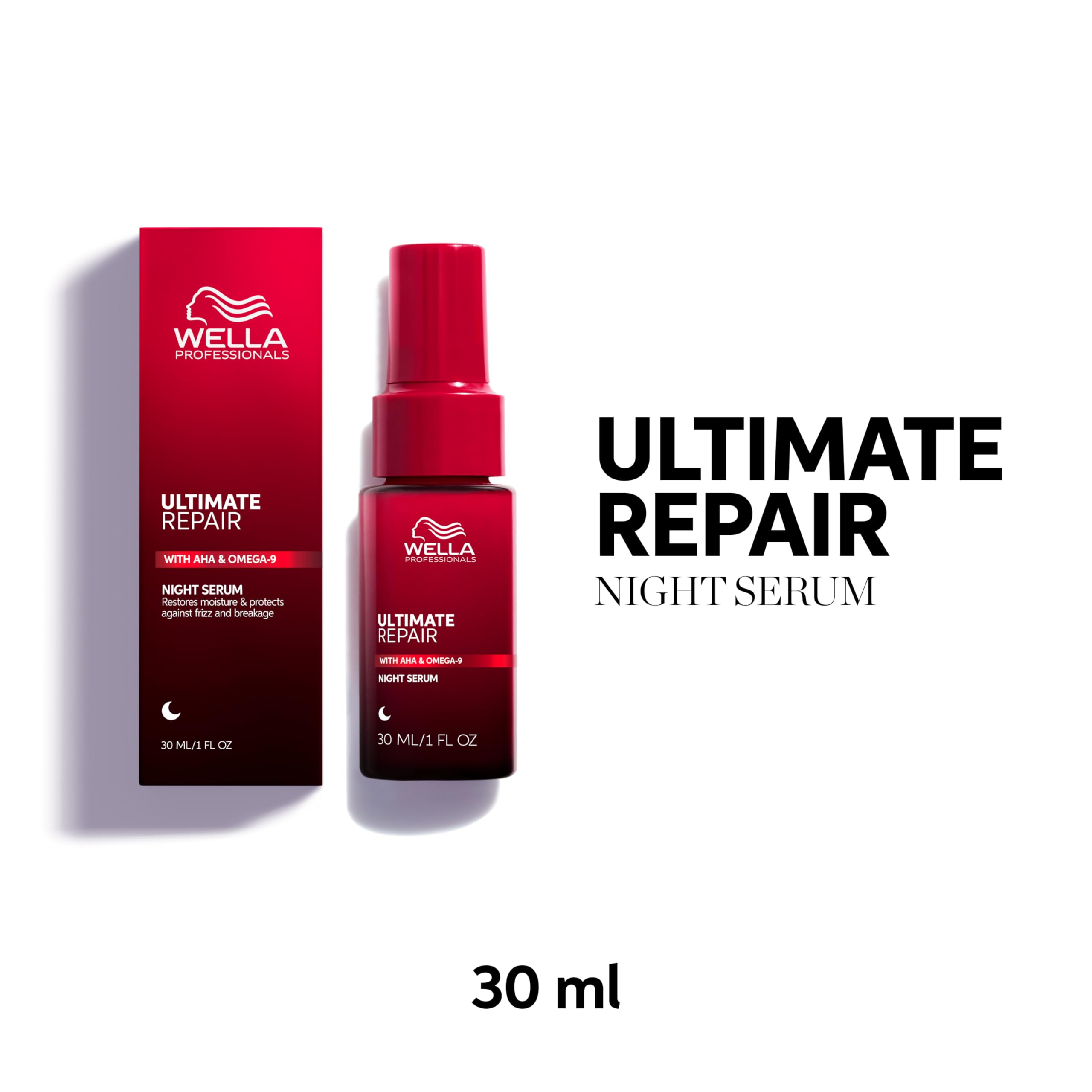 Wella Professionals Ultimate Repair – Sérum de Nuit sans Rinçage pour Cheveux Secs & Abîmés - Réparateur Anti-frisottis - Tous types de cheveux (30ml)