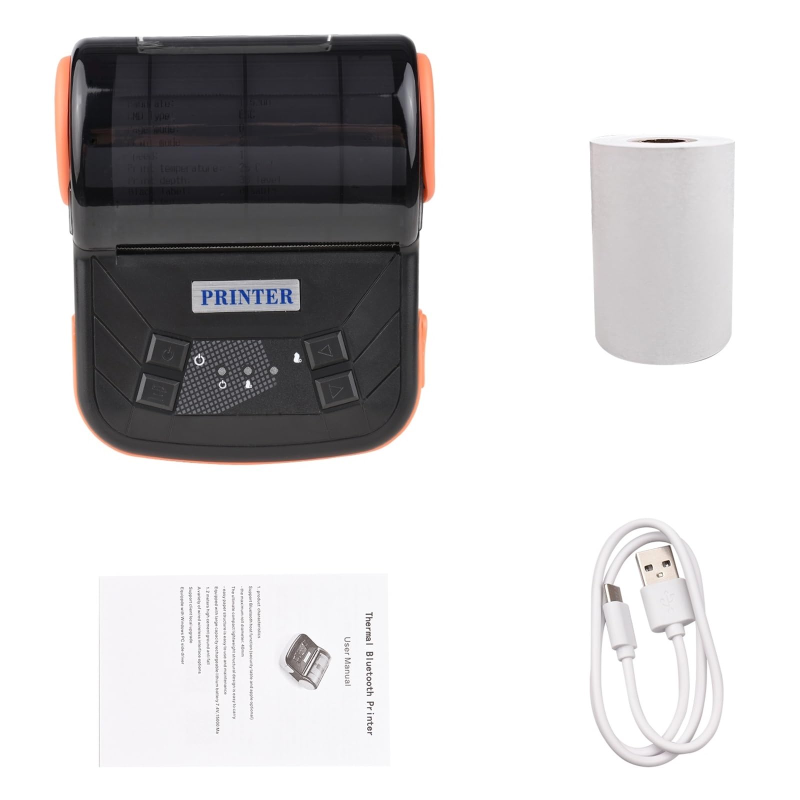 Stampante Termica per Etichette MTP-3 Stampante for Ricevute Portatile da 80 Mm Stampante Termica Bluetooth Wireless Stampante for Fatture Mobile Comando di Stampa ESC/POS for Il Negozio