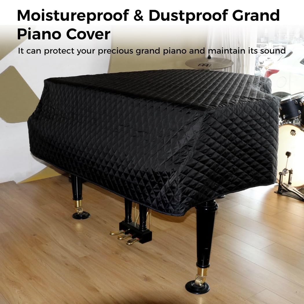 Funda para piano, protector de tamaño completo para polvo y humedad, nailon duradero y tela de algodón