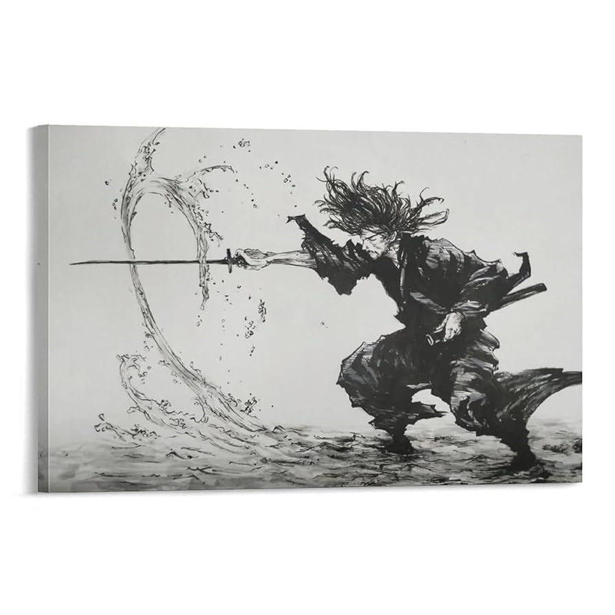 バガボンド　宮本武蔵　水彩画レプリカ　額縁つき バガボンド 宮本武蔵 水彩画レプリカ 額縁つき - メルカリ