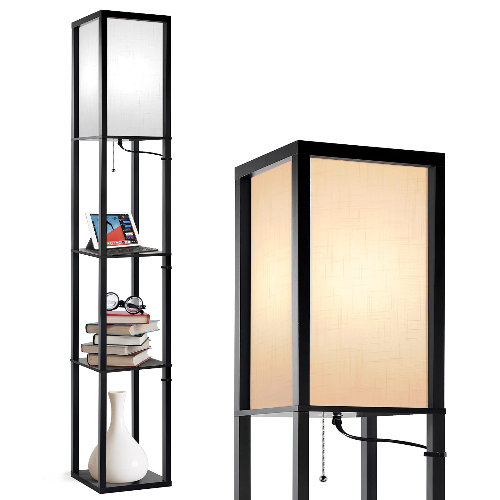 Buy Outon Floor Lamp with Shelves, 3 Color Temperature, LED Column