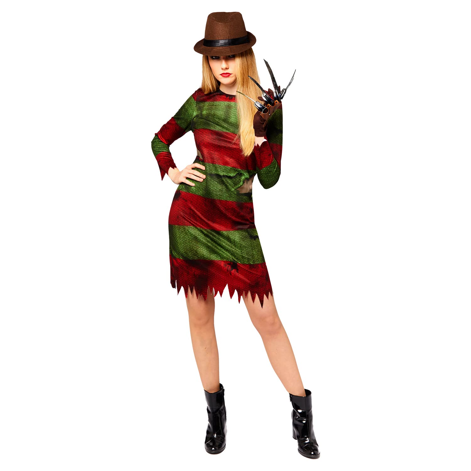 amscan 9912550 Adult Ladies Official Licensed Freddy Krueger Halloween Fancy  Dress Costume UK Dress Size 12-14 : Amazon.com.au: Toys & Games