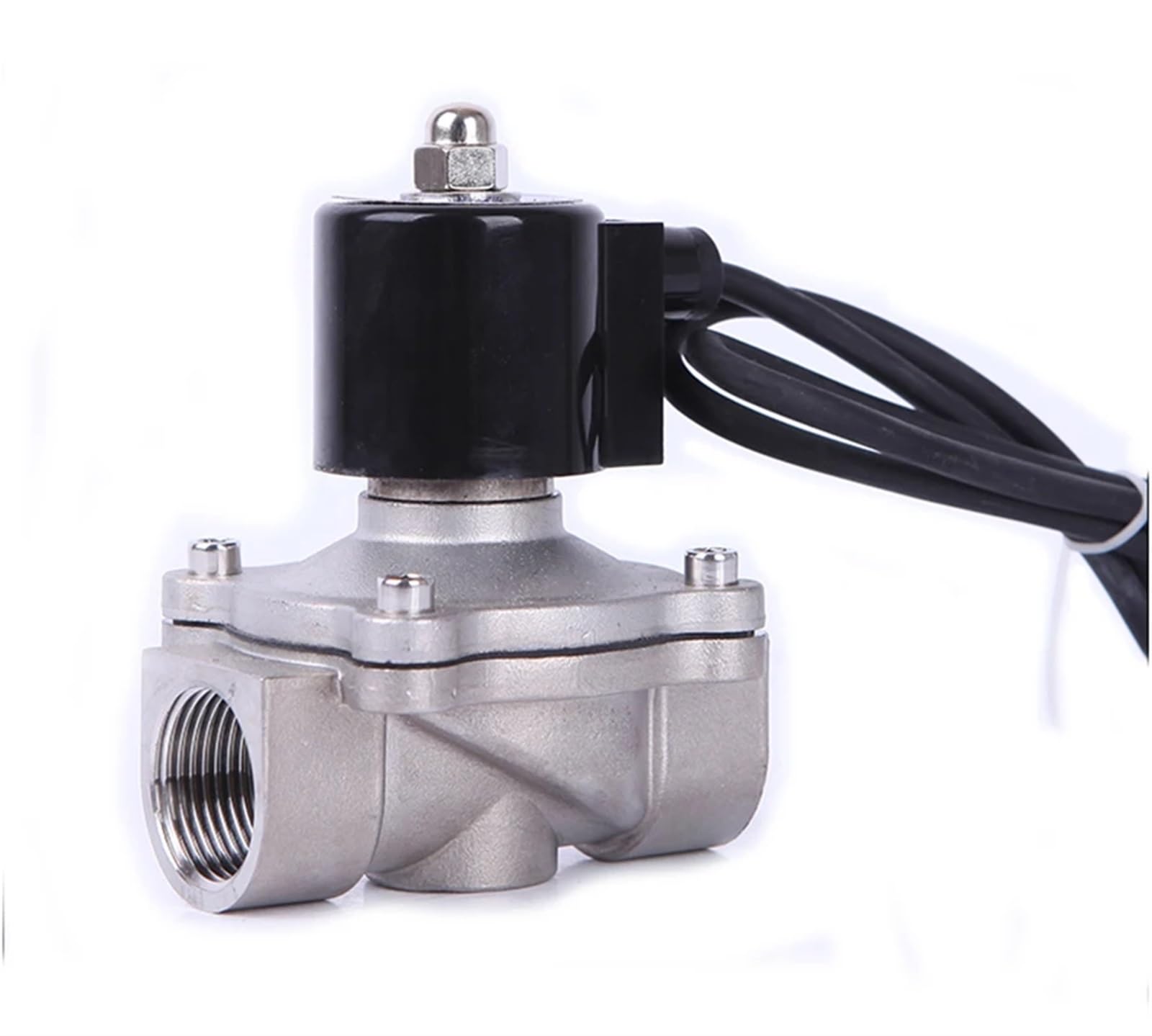 Électrovanne normalement ouverte inox pour eau haute température