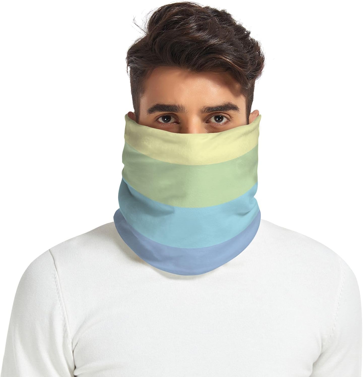 Rainbow Fresh Strips Winter Neck Gaiters for Cold Weather Outdoor Sports Scarves Gaiter Mask Thick Windproof Scarves for Men & Women