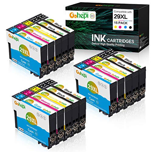 Gohepi Remplacement pour Epson 29 29XL Cartouches d'encre Compatible avec Epson Expression Home XP-452 XP-352 XP-255 XP-245 XP-442 XP-247 XP-345 XP-455 XP-445 (6 Noir, 3 Cyan, 3 Magenta, 3 jaune)