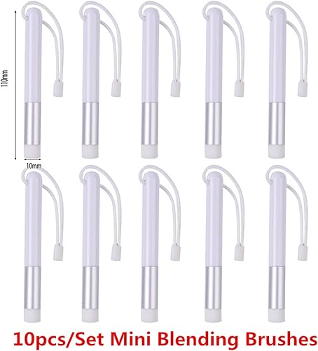 Miniatura 2 de BAOFALI 10 piezas de mini pinturas de tinta, cepillo de mezcla, herramientas de mezcla suave, pintura de tinta, pinceles pequeños, herramientas de