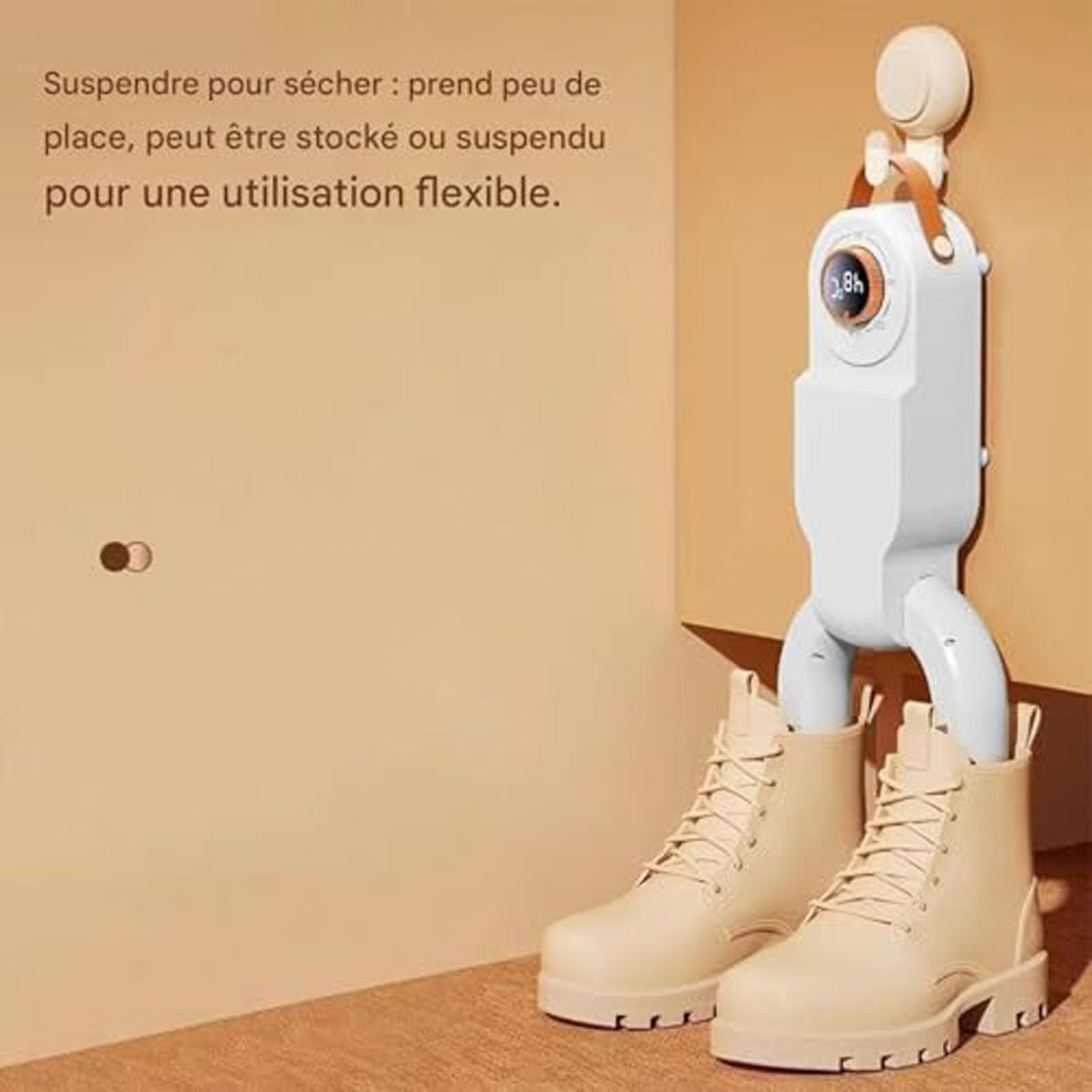 Deodorante per scarpe con soffiatore di calore, design portatile e timer regolabile per scarpe, guanti, cappelli, calze, scarponi da sci