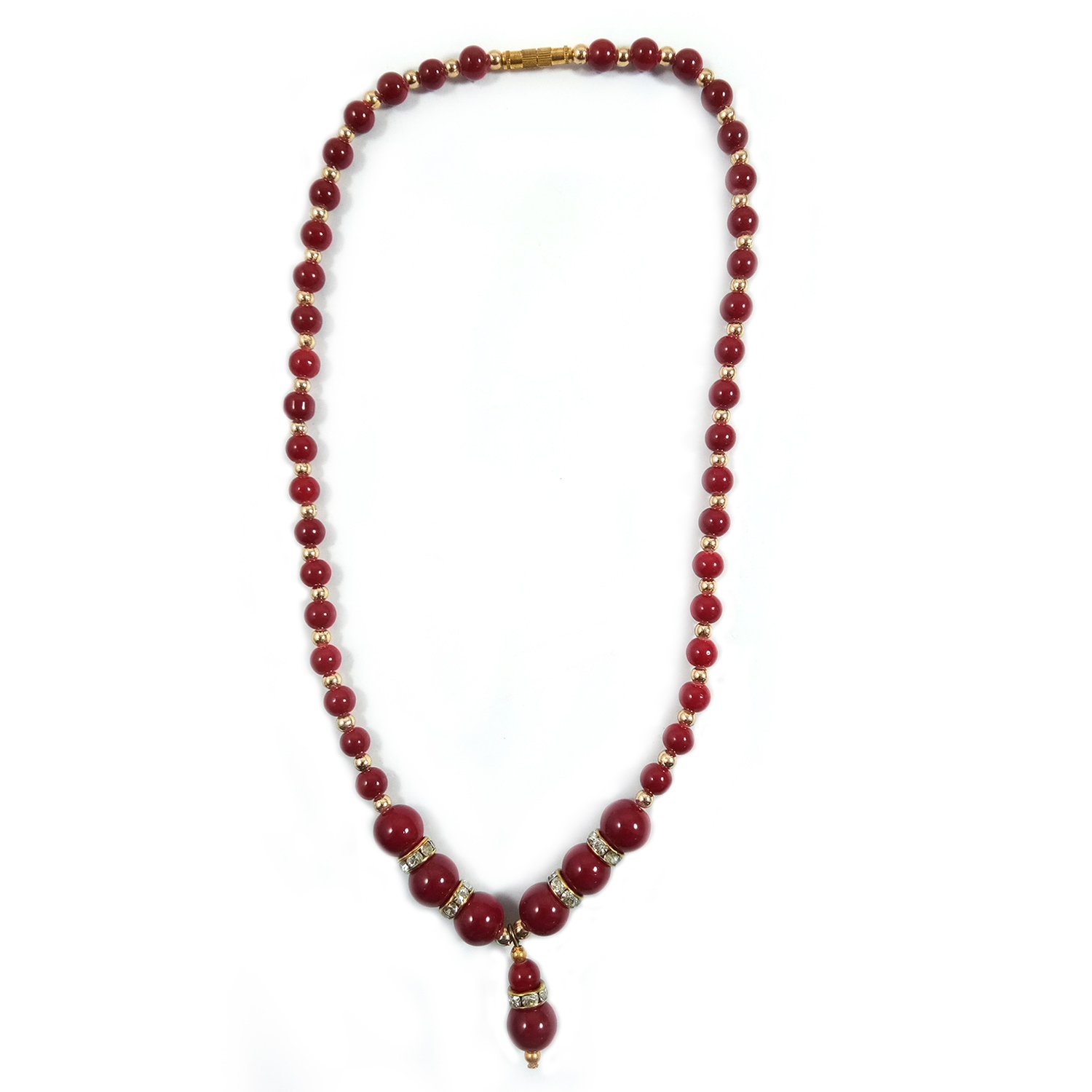 Christmas Pure Big Red Beads Every Occasion Handmade Tribal Banjara Jewellery Necklace