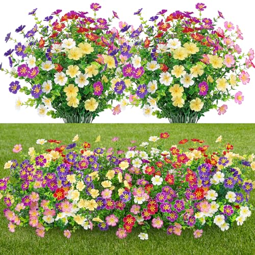 Ouddy-Decor-24-Bundles-Artificial-Flowers-for-Outdoors-Faux-Silk-Flowers-Fake-Plants-Artificial-Greenery-for-Indoor-Outside-Garden-Porch-Window-Hanging-Planter-Office-Table-Home-Decor-Mixed-Color